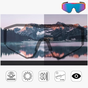  Okulary rowerowe z polaryzacją i foltrem UV 400 - fioletowe - zdj. dodatkowe 5