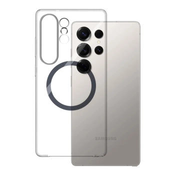 Etui silikonowe Samsung Clear Magnet Case z ringiem do Samsung Galaxy S25 Ultra - przezroczyste