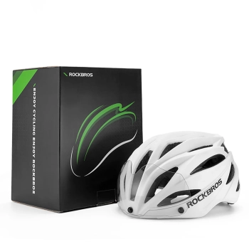  Kask rowerowy z szybką odpinanymi okularami z filtrem UV unisex - biały mat - zdj. dodatkowe 4