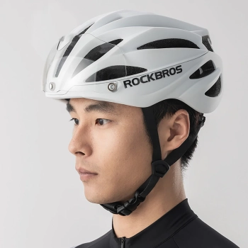  Kask rowerowy z szybką odpinanymi okularami z filtrem UV unisex - brązowy - zdj. dodatkowe 5