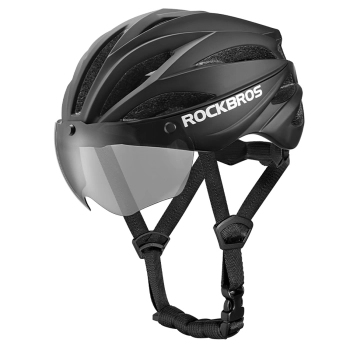  Kask rowerowy z szybką odpinanymi okularami z filtrem UV unisex - zielony - zdj. dodatkowe 1