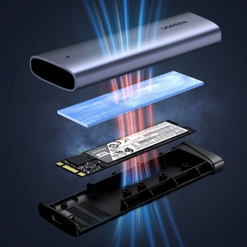  Obudowa na dysk M.2 NVMe PCIe SSD - srebrna - zdj. dodatkowe 4