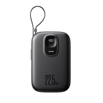  Powerbank 10000mAh z wbudowanym kablem 22.5W USB-C 0.25 cm - czarny - zdj. dodatkowe 1