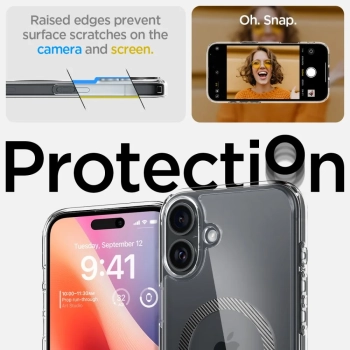  Etui ochronne na iPhone 16 Ultra Hybrid MagSafe Carbon Fiber - przezroczysto szare - zdj. dodatkowe 7