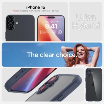  Etui ochronne na iPhone 16 Ultra Hybrid - przezroczysto niebieskie - zdj. dodatkowe 4
