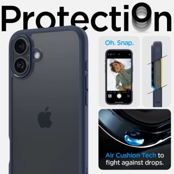  Etui ochronne na iPhone 16 Ultra Hybrid - przezroczysto niebieskie - zdj. dodatkowe 7