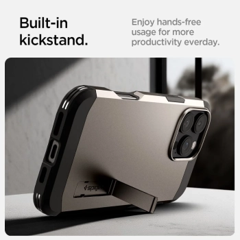  Etui case na iPhone 16 Pro z podstawką Tough Armor MagSafe - gunmetal - zdj. dodatkowe 9