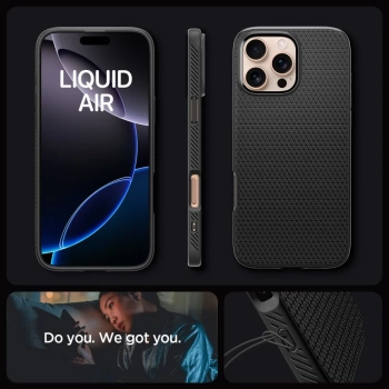  Etui case na iPhone 16 Pro Liquid Air - czarne - zdj. dodatkowe 6