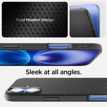  Etui ochronne na iPhone 16 Plus Liquid Air - czarne - zdj. dodatkowe 10