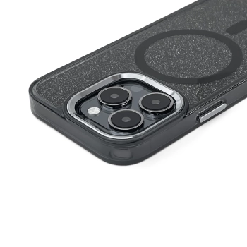  Etui ochronne na Samsung Galaxy S25 Glitter Case z Mag Safe - czarne z brokatem - zdj. dodatkowe 4