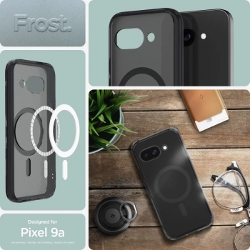  Etui pokrowiec na Google Pixel 9A z MagSafe Ultra Hybrid Mag - przezroczysto-czarne - zdj. dodatkowe 8