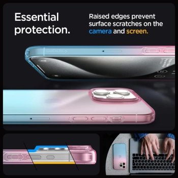  Etui case na iPhone 15 Pro Liquid Crystal - różowo niebieskie - zdj. dodatkowe 9