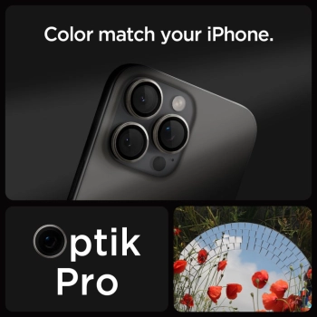  Osłona aparatu na iPhone 14 Pro / Pro Max / 15 Pro / Pro Max tytan naturalny - 2 szt. - zdj. dodatkowe 9