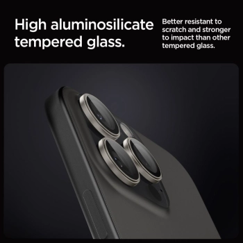  Osłona aparatu na iPhone 14 Pro / Pro Max / 15 Pro / Pro Max tytan naturalny - 2 szt. - zdj. dodatkowe 6