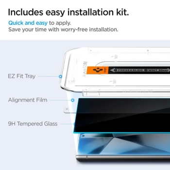 Szkło hartowane prywatyzujące na Samsung Galaxy S24 Ultra Glas.tR EZ Fit Privacy - 2 szt. - zdj. dodatkowe 8