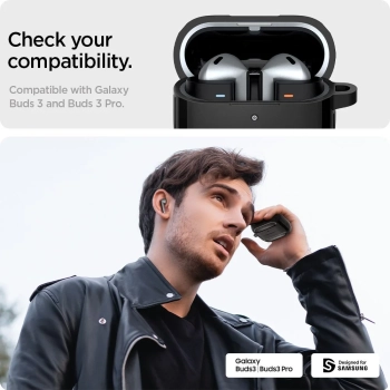  Etui na słuchawki Samsung Galaxy Buds 3 / 3 Pro Rugged Armor- czarne - zdj. dodatkowe 10