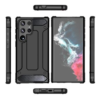  Pancerne hybrydowe etui na Xiaomi Redmi Note 14 Pro 4G / 5G / Poco X7 Hybrid Armor - czarne - zdj. dodatkowe 3