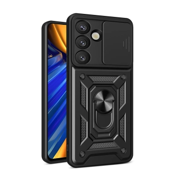 Pancerne etui z podstawką osłoną aparatu na OnePlus Nord 4 5G Hybrid Armor Camshield - czarne