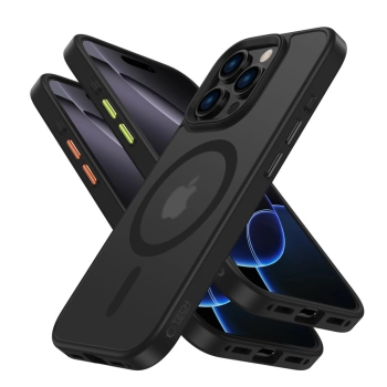  Etui case na iPhone 16 Pro Max z nakładkami na przyciski MagMat Magsafe - czarny mat - zdj. dodatkowe 1