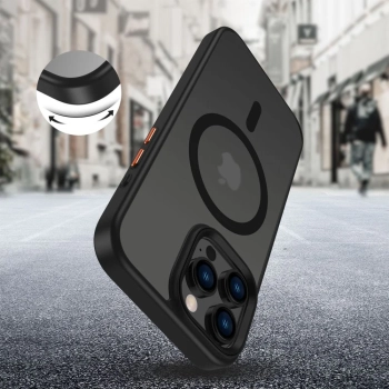  Etui case na iPhone 16 z nakładkami na przyciski MagMat Magsafe - czarny mat - zdj. dodatkowe 3