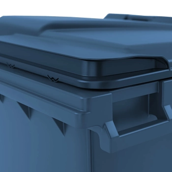  Kontener pojemnik na odpady śmieci komunalne PZH EN 840-2 DIN 1100L - niebieski - zdj. dodatkowe 1