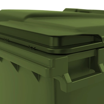  Kontener pojemnik na odpady śmieci komunalne PZH EN 840-2 DIN 1100L - zielony - zdj. dodatkowe 1
