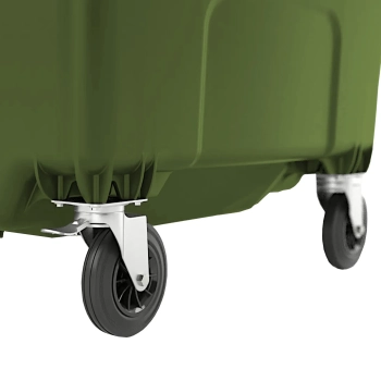  Kontener pojemnik na odpady śmieci komunalne PZH EN 840-2 DIN 1100L - zielony - zdj. dodatkowe 3