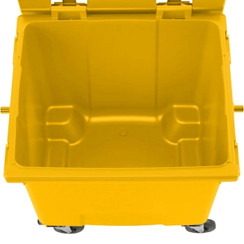  Kontener pojemnik na odpady śmieci komunalne PZH EN 840-2 DIN 1100L - żółty - zdj. dodatkowe 2