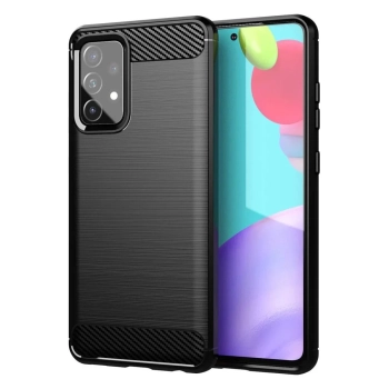 Elastyczne etui pokrowiec na Samsung Galaxy A72 4G Carbon Case - czarny