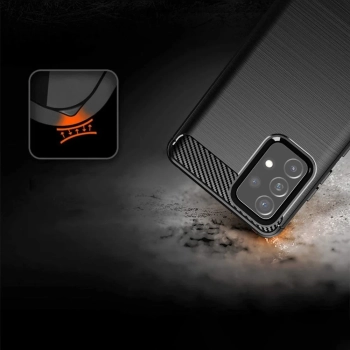  Elastyczne etui pokrowiec na Samsung Galaxy A72 4G Carbon Case - czarny - zdj. dodatkowe 1