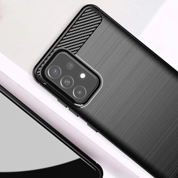  Elastyczne etui pokrowiec na Samsung Galaxy A72 4G Carbon Case - czarny - zdj. dodatkowe 2