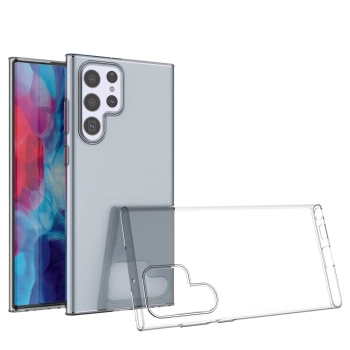  Żelowy pokrowiec etui Ultra Clear do Samsung Galaxy S22 Ultra przezroczysty - zdj. dodatkowe 1