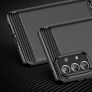  Elastyczne etui pokrowiec na Samsung Galaxy A73 Carbon Case - czarny - zdj. dodatkowe 1