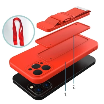  Silikonowe etui ze smyczą paskiem do Xiaomi Redmi Note 11 Pro Rope Case - czarny - zdj. dodatkowe 6