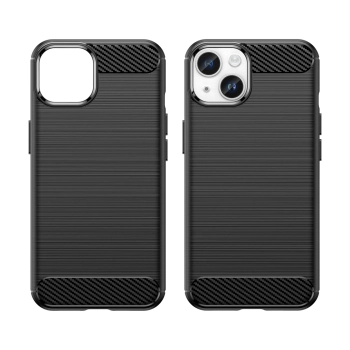  Etui elastyczny żelowy pokrowiec na tył plecki do iPhone 14 Plus Carbon Case - czarny - zdj. dodatkowe 7
