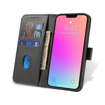  Etui pokrowiec z klapką portfel podstawka na Samsung Galaxy S23+ Magnet Case - czarny - zdj. dodatkowe 6