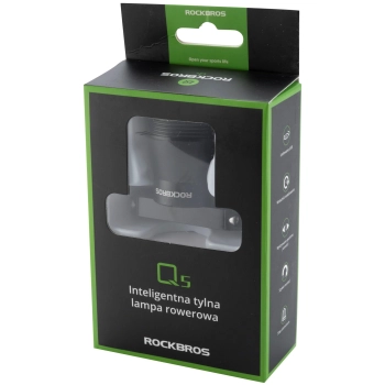  Lampka rowerowa tylna z inteligentnym systemem stop Q5 - czarna - zdj. dodatkowe 4