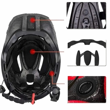  Kask rowerowy dziecięcy z odpinaną szczęką rozmiar S - fioletowo-różowy - zdj. dodatkowe 2