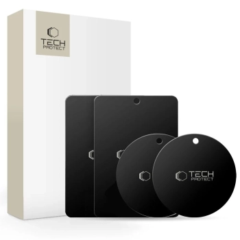 Płytki blaszki magnetyczne do uchwytów samochodowych na telefon czarne - 4 szt.