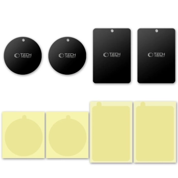  Płytki blaszki magnetyczne do uchwytów samochodowych na telefon czarne - 4 szt. - zdj. dodatkowe 3