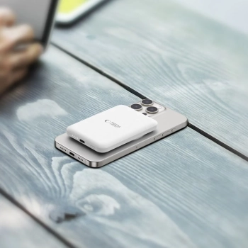  Powerbank 5000mAh z MagSafe USB-C 15W z kablem USB-C - biały - zdj. dodatkowe 7