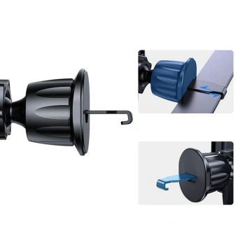  Uchwyt samochodowy do telefonu na kratkę nawiewu z MagSafe N51 - czarny - zdj. dodatkowe 3