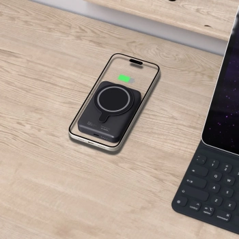  Powerbank 10000mAh MagSafe USB-C 15W z kablem USB-C - czarny - zdj. dodatkowe 6