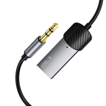  Adapter przejściówka audio AUX mini jack 3.5mm (męski) - Bluetooth - szary - zdj. dodatkowe 4