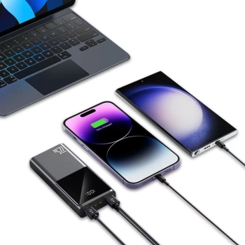  Powerbank PB13 20000mAh USB-A USB-C iPhone Lightning z kablem USB-C - USB-A 22.5W - szary - zdj. dodatkowe 5