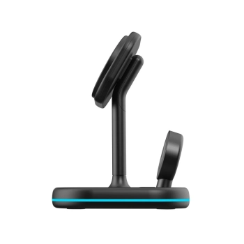  3w1 Ładowarka indukcyjna MagSafe ze stojakiem na smartfon Apple Watch AirPods - czarna - zdj. dodatkowe 3