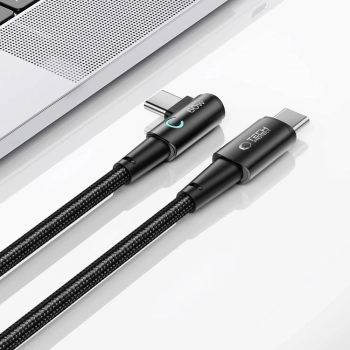  Kabel przewód kątowy i prosty USB-C 60W 6A 2m - szary - zdj. dodatkowe 3