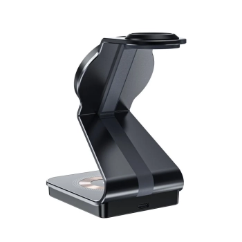  Ładowarka indukcyjna 3w1 z MagSafe na smartfon Apple Watch AirPods - czarna - zdj. dodatkowe 4