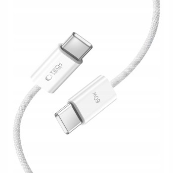  Kabel przewód USB-C PD 60W 3A 1m - biały - zdj. dodatkowe 2