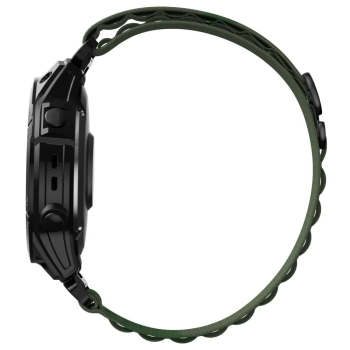  Pasek do zegarka Garmin Fenix 5 / 6 / 6 Pro / 7 Nylon Pro - ciemnozielony - zdj. dodatkowe 1
